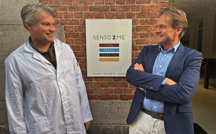 Alain en Richard voor de Senso2Me kantoren.